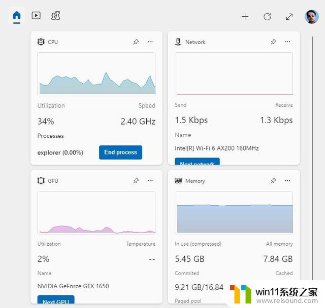 Win11学院：启用全新小部件，监视CPU、GPU、RAM使用率