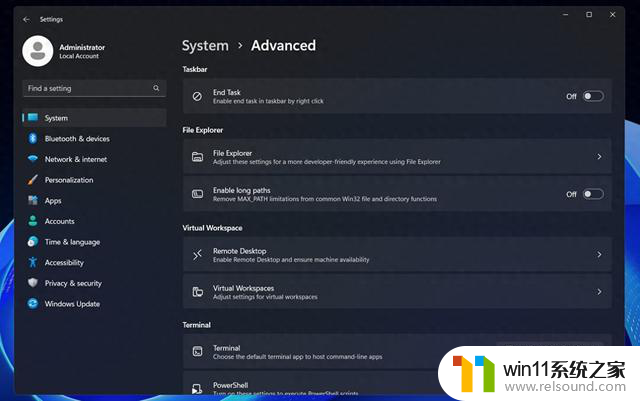 Windows 11 将推出带有“高级”选项的新设置页面，助你个性化操作系统