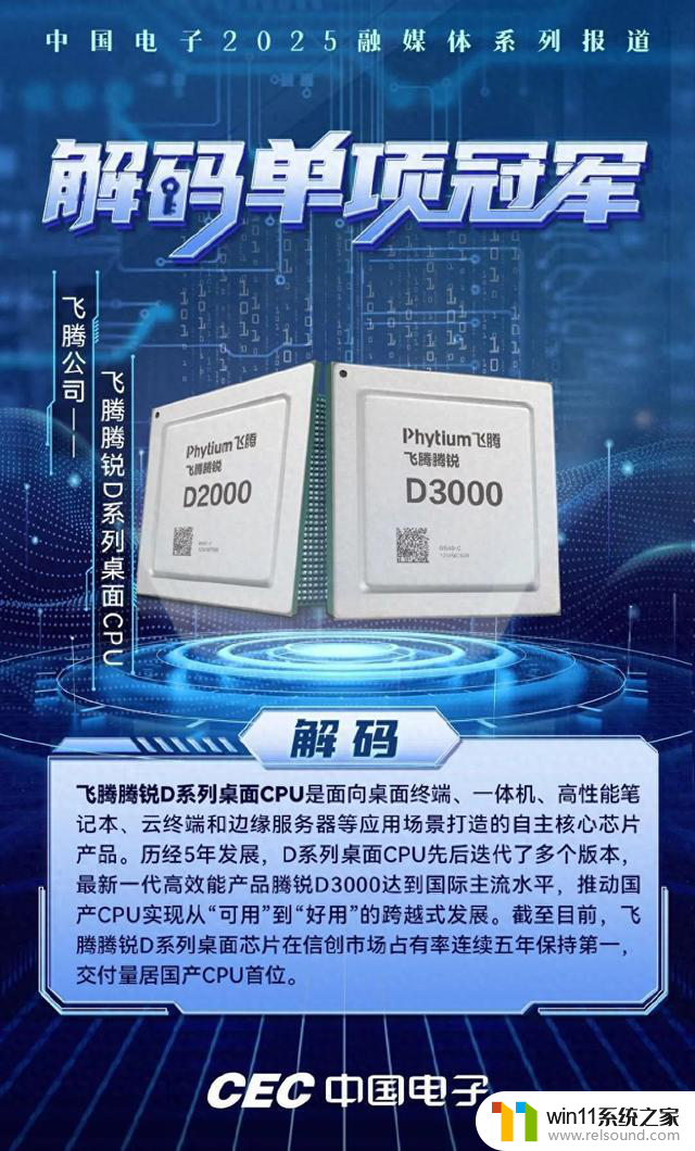 飞腾腾锐D系列桌面CPU：解码单项冠军，打造极致算力“中国芯”