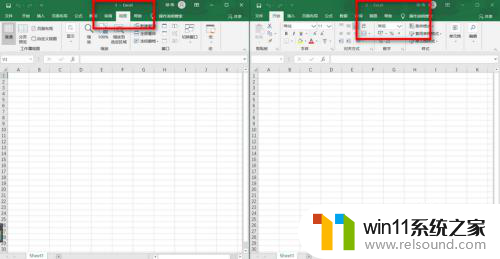 excel打开两个文件左右分屏 Excel 如何分开显示两个工作表